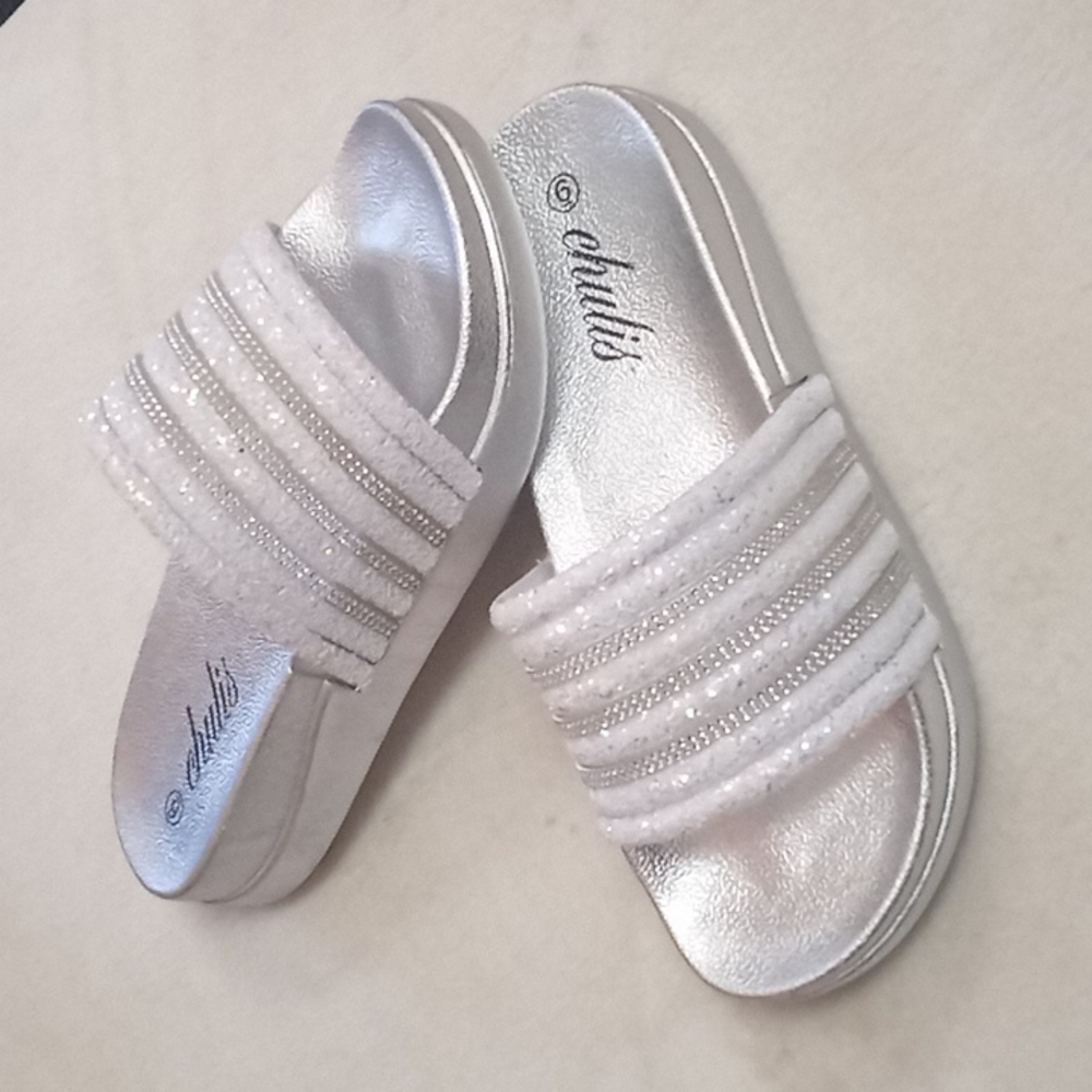 silver platform sandals